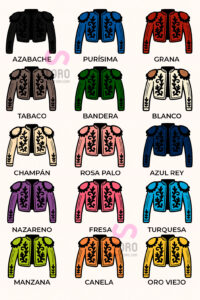 Los colores del traje de luces - colores taurinos - chaquetilla de torero
