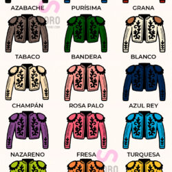 Los colores del traje de luces - colores taurinos - chaquetilla de torero