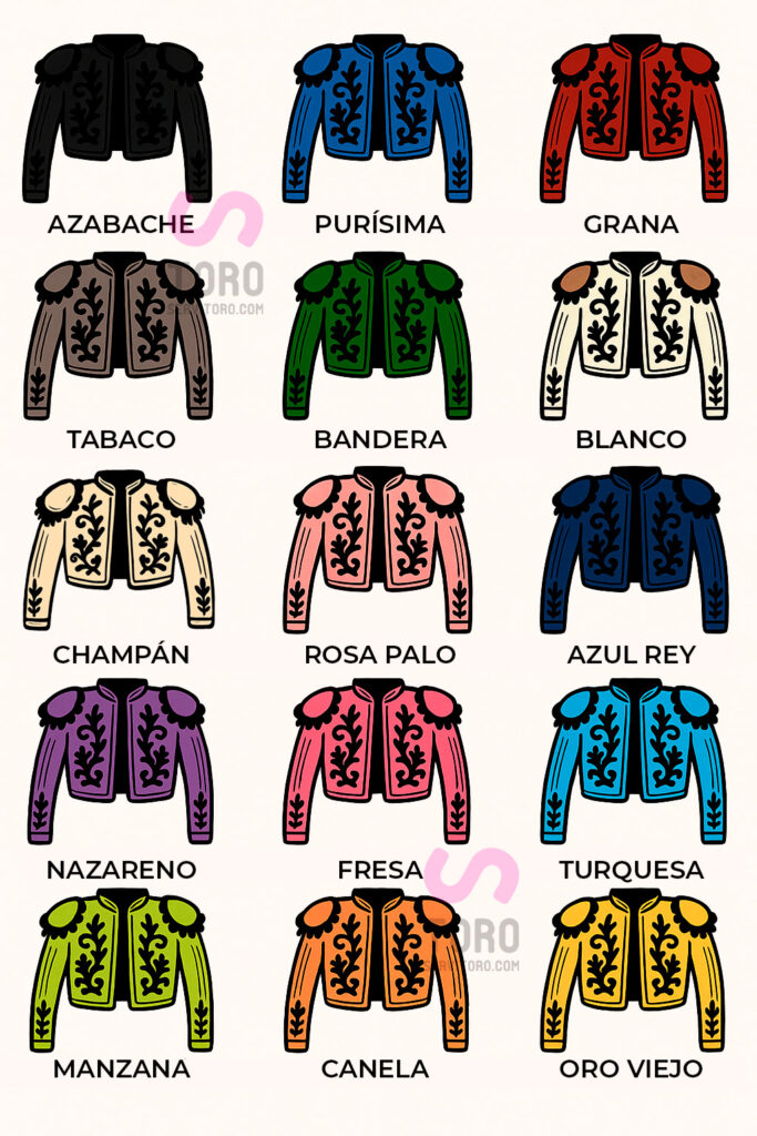 Los colores del traje de luces - colores taurinos - chaquetilla de torero