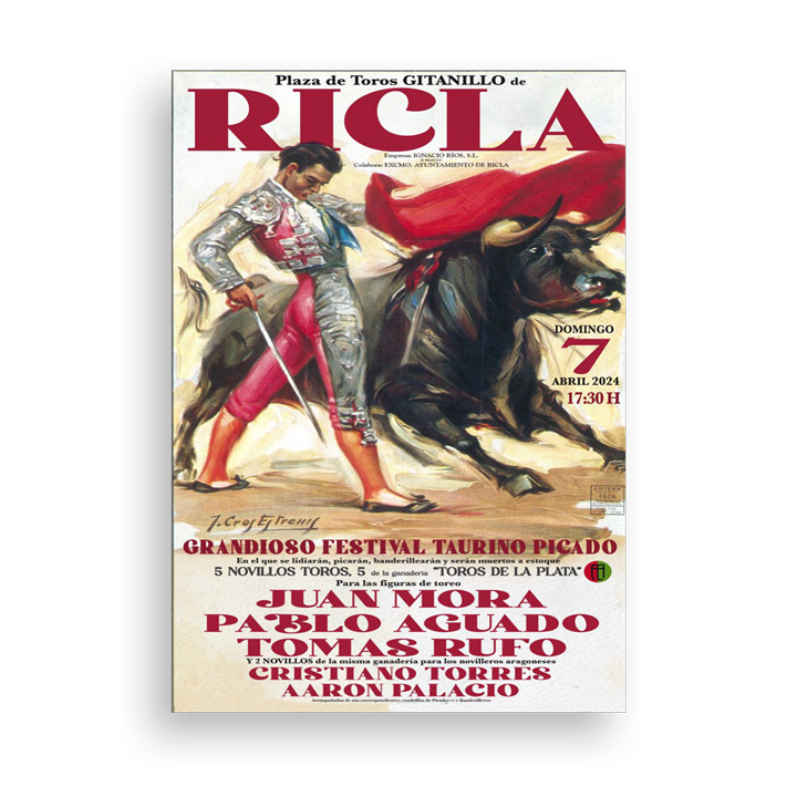 cartel taurino Ricla, Zaragoza 2024
