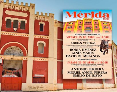 Plaza de toros de Mérida,  2 festejos taurinos en 2025