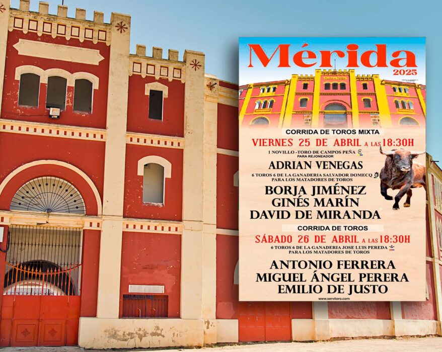 Plaza de toros de Mérida,  2 festejos taurinos en 2025