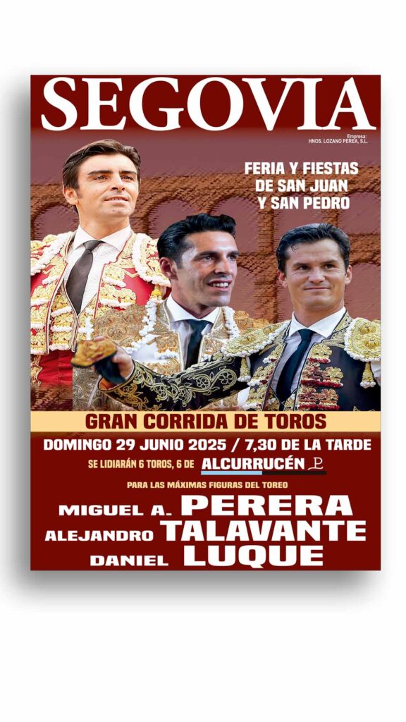 Cartel toros Segovia 2025