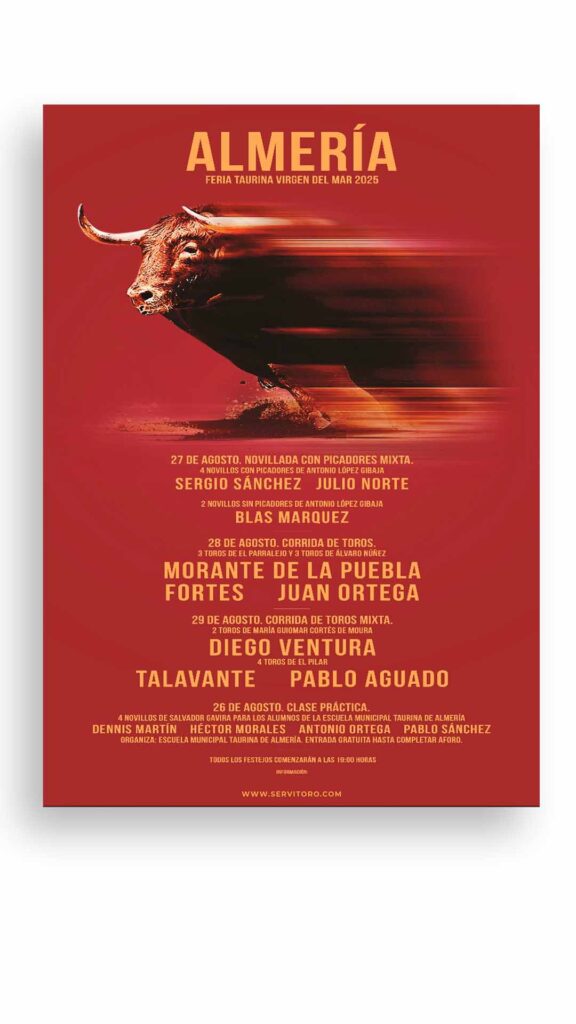 Cartel toros Almería - Feria de la Virgen del Mar