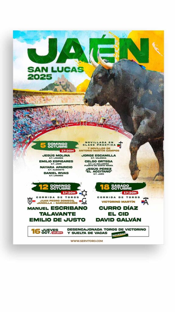 Cartel toros Jaén 2025 - Feria de San Lucas