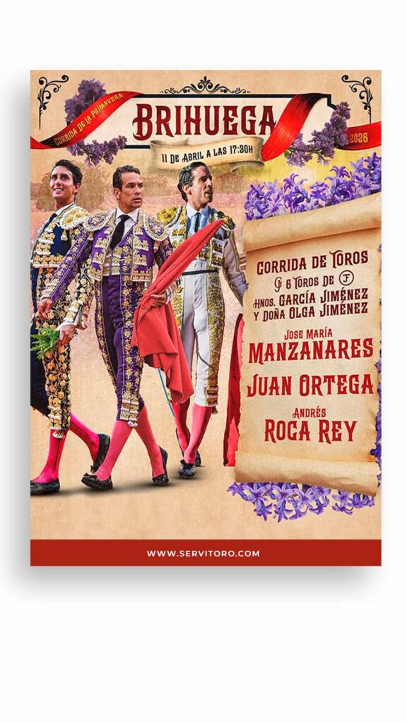 Cartel Corrida de toros de Brihuega - 11 abril 2026