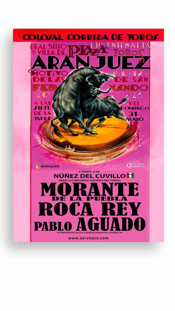 Cartel 31 de mayo en la Plaza de toros de Aranjuez