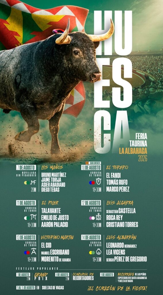 Toros en Huesca 2026